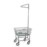 ANTIMICROBIAL NARROW LNDRY CART W / SGL POLE --- SEE NOTES