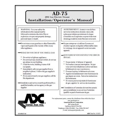 AD-75 INSTALLATION MANUAL