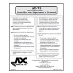 AD-75 INSTALLATION MANUAL