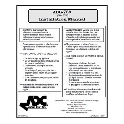AD-758 (DSI) INSTR / OPER MANUAL