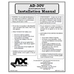 AD30V (8VENT) INSTAL MANUAL