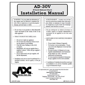AD30V (8VENT) INSTAL MANUAL