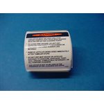 WARNING - FIRE HAZARDS LABEL