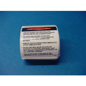 WARNING - FIRE HAZARDS LABEL