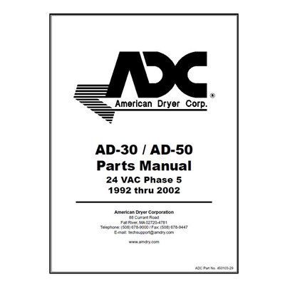 AD30 / 50 PARTS MAN. 24 VAC