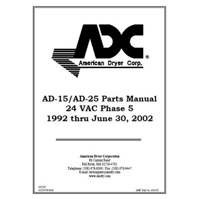 AD-15 / 25 PARTS MAN. 24 VAC