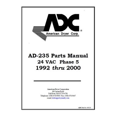 AD-235 PARTS MANUAL 24-VAC