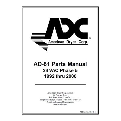 AD-81 PARTS MAN. 24 VAC - 1995