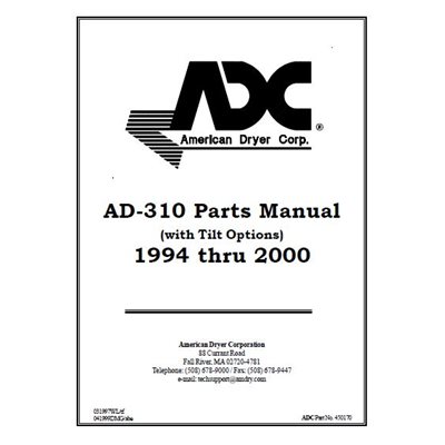 AD310 PARTS MANUAL(TILT),1995