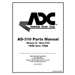 AD310 PARTS MANUAL NONTILT '95
