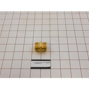 DOUBLE MALE WATER HOSE COUPLING, BRASS FOR F200164
