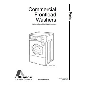 MANUAL, PARTS, FRONTLOAD SINGLE