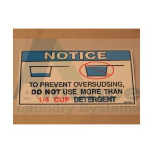 LABEL,NOTICE OVER SUDSING