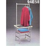 ECONOMY LAUNDRY CART W /  DOUBLE POLE RACK